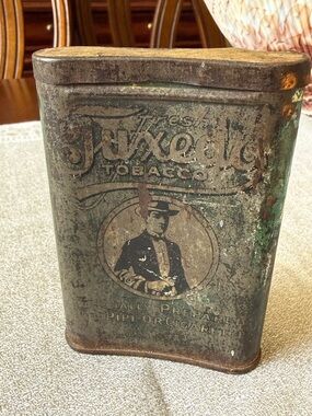 Early 20th century Patterson’s Tuxedo Tobacco Empty pocket tin flip top box